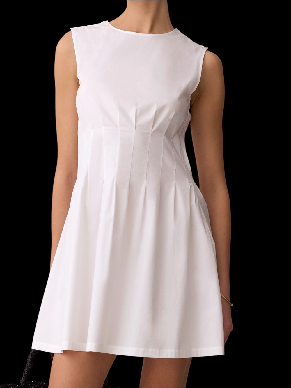 Few Moda Classic Pleated Virginia Cotton Mini Dress NWT